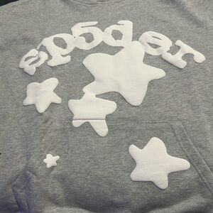 Sp5der hoodie beluga gray